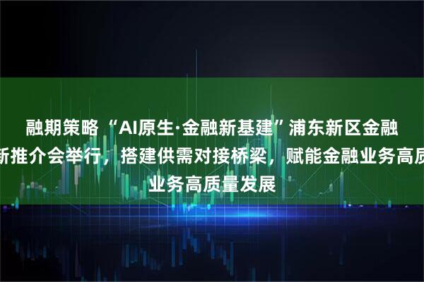 融期策略 “AI原生·金融新基建”浦东新区金融科技创新推介会举行，搭建供需对接桥梁，赋能金融业务高质量发展
